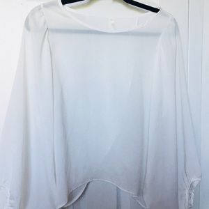 White open back shirt